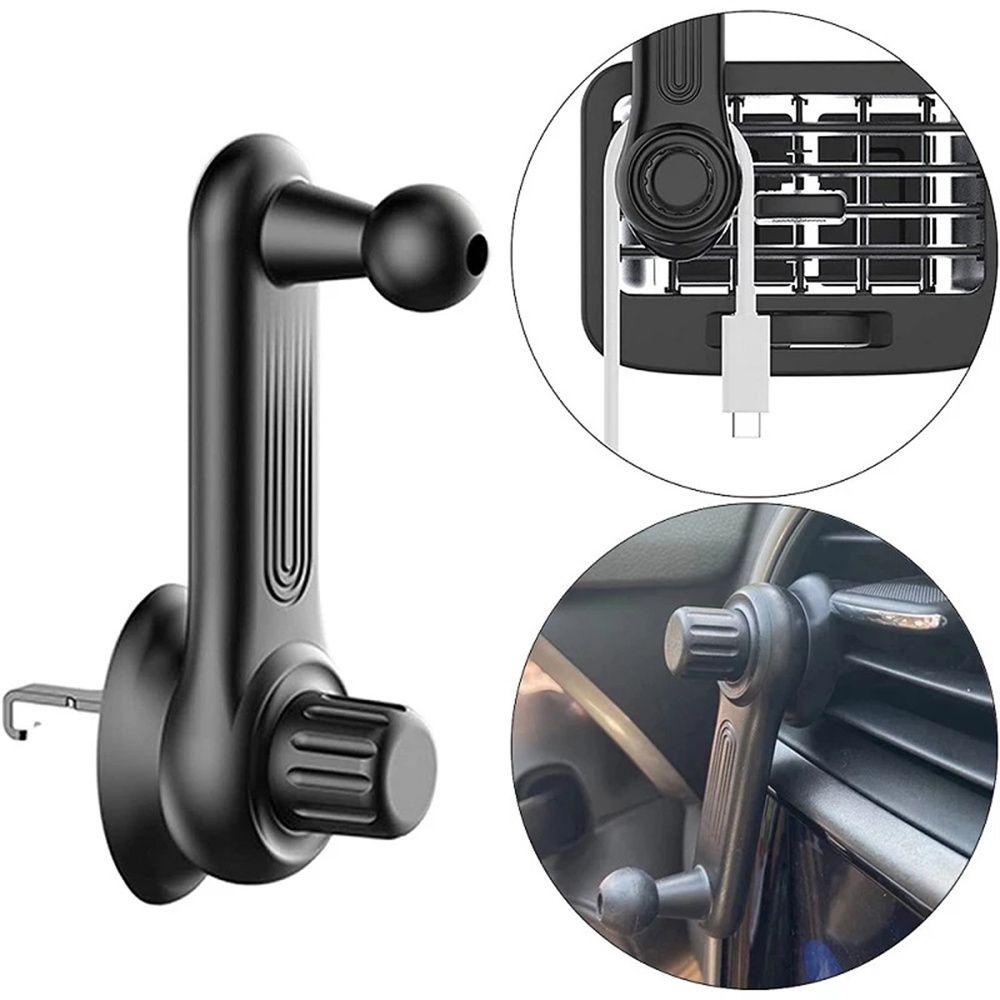 Lanfy Klip Dudukan Ponsel Mobil Penyangga Ponsel Car Mount Phone Stand Round Air Vent Phone Supporting 17mm Kepala Bola Phone Stand Bracket Klip Ventilasi Udara