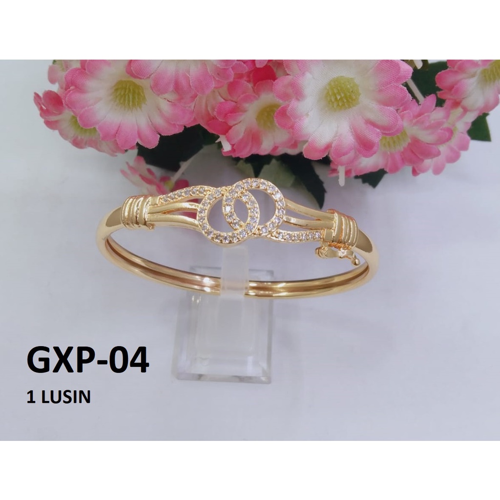 GELANG XP EMAS GOLD MOTIF BULAT DIAM TERMURAH / DUNIA GELANG TERBARU