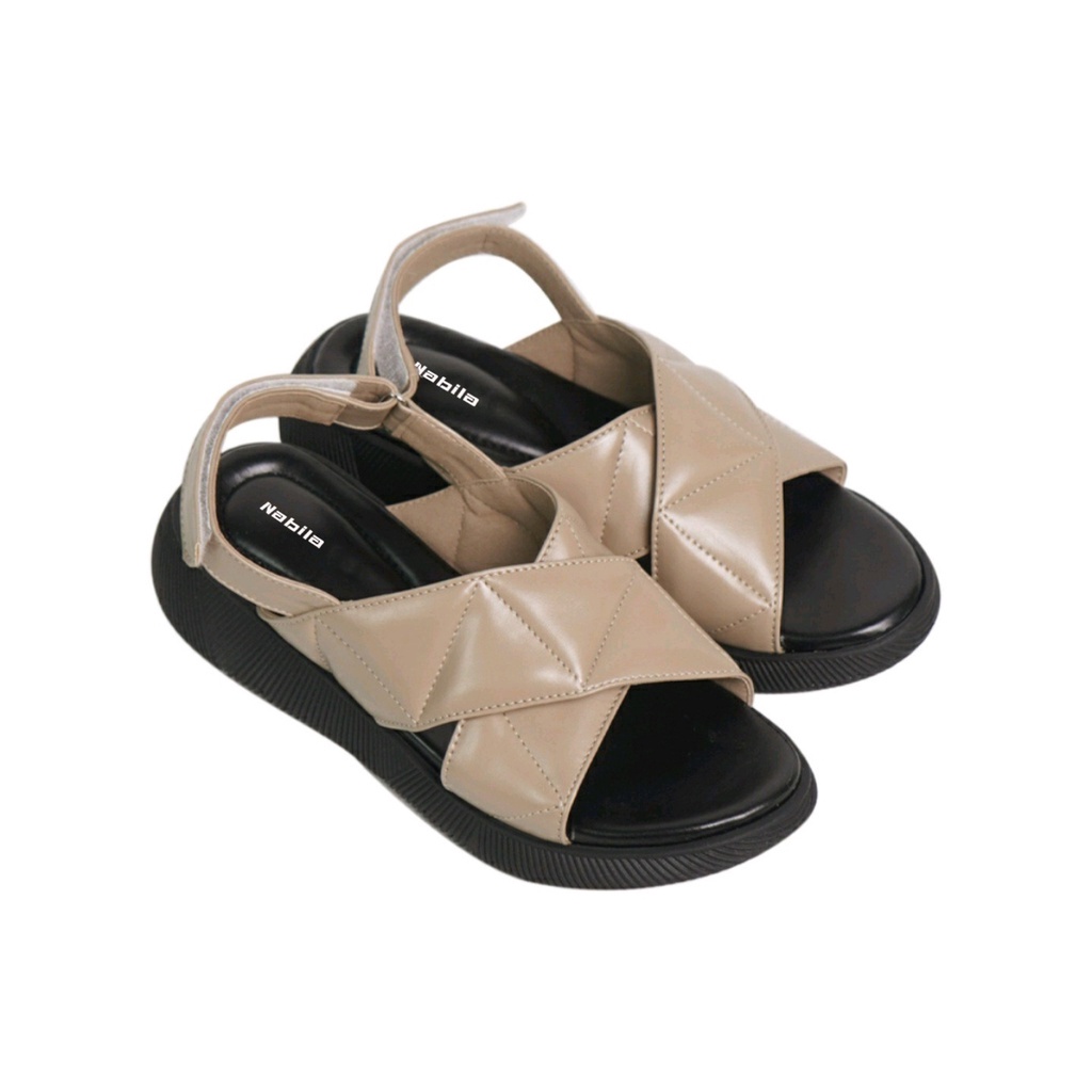 sandal wedges wanita terbaru 2023 model fashion silang