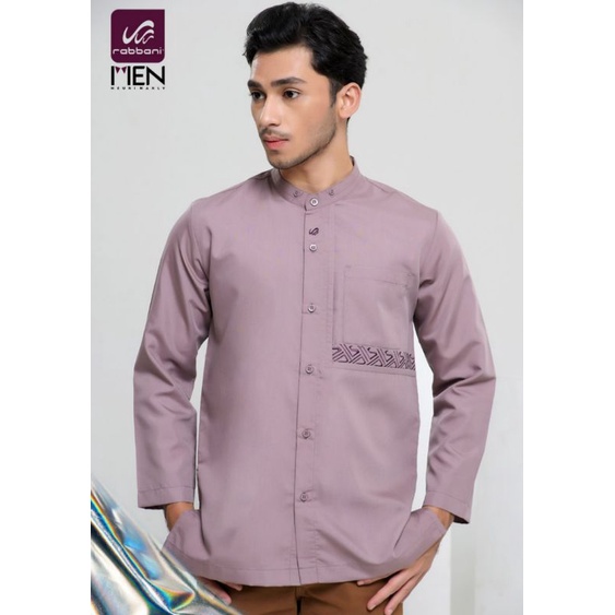 ORI RABBANI Kemko hitam ARSYA arsa Kemeja koko lengan panjang