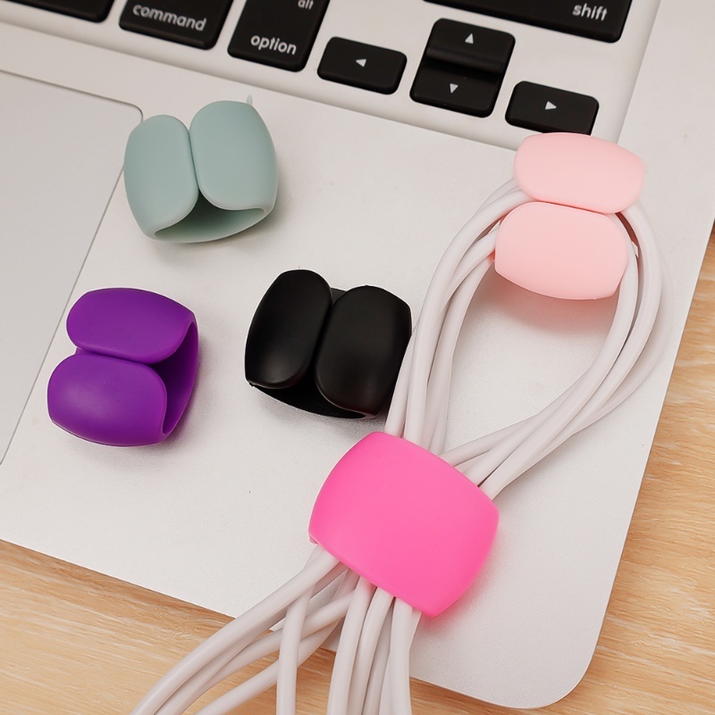 Klip Penyimpanan Garis Universal/Organizer Meja Kabel Data Earphone Portable/Wire Cord Winder Storage Buckle Organizer