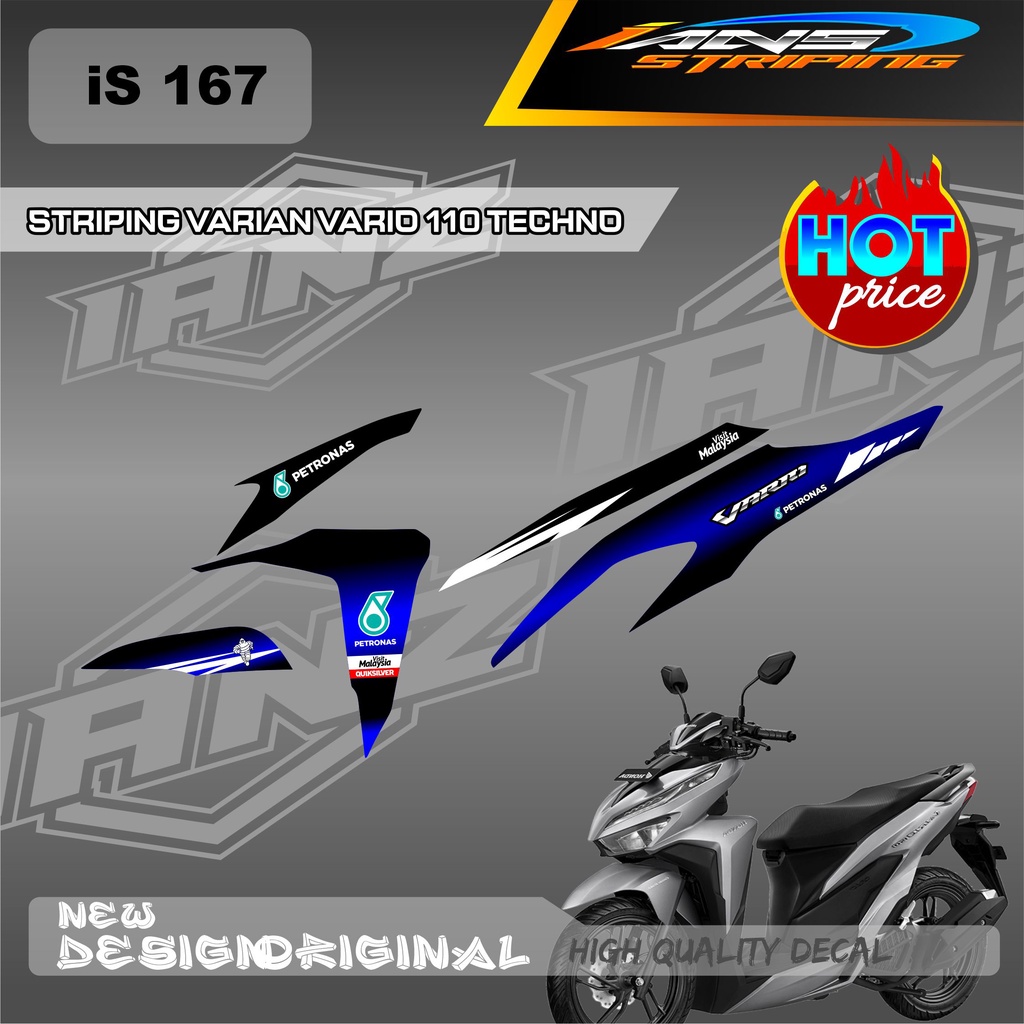 TERBARU STRIPING DECAL VARIO TECHNO SIMPEL PETRONAS / STIKER LIST HONDA VARIO TECHNO 110 OLD CUSTOM PETRONAS  / DECAL KERETA VARIO SEMI FULL BODY  IS167