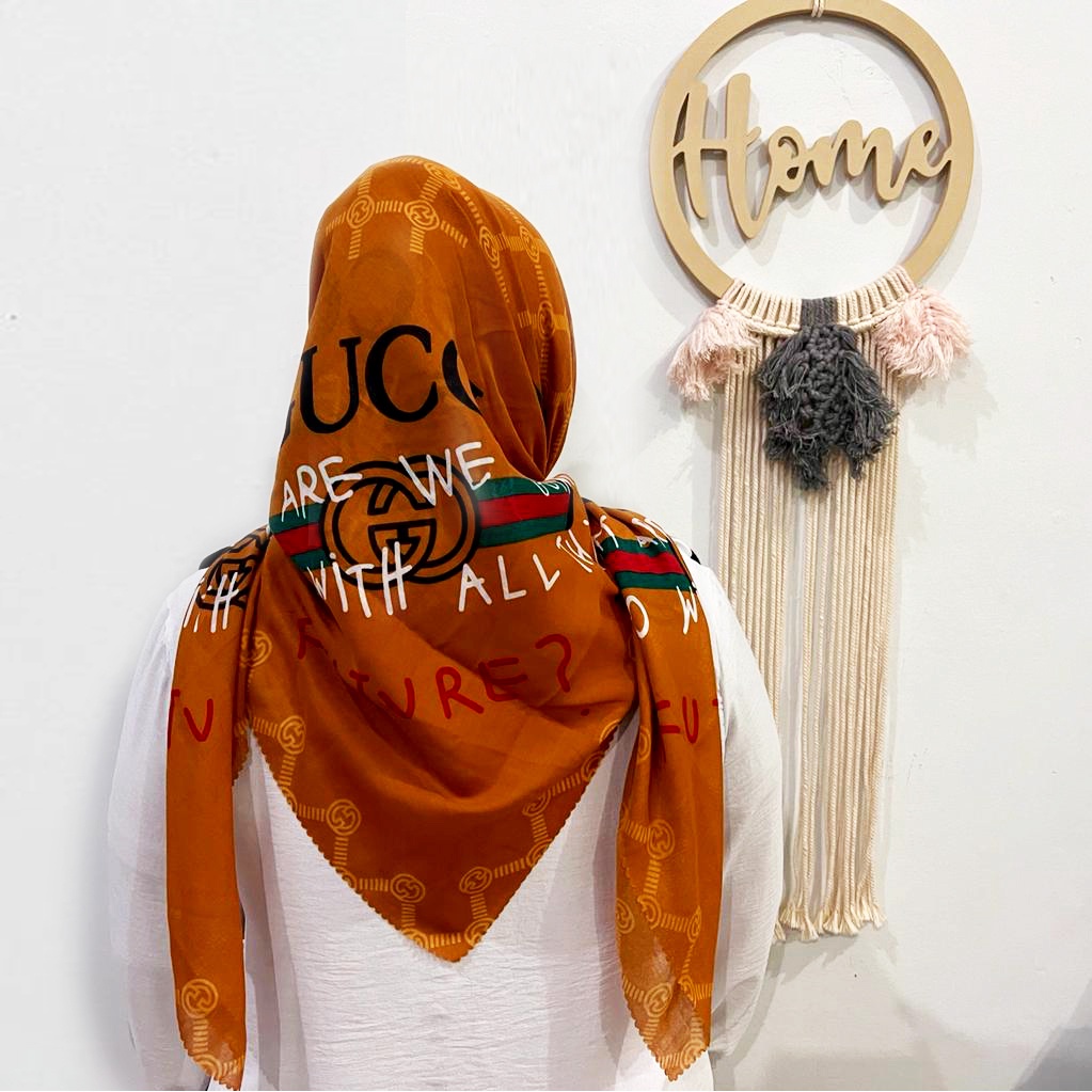 HIJAB SEGI EMPAT VOAL LASER CUT MOTIF GC