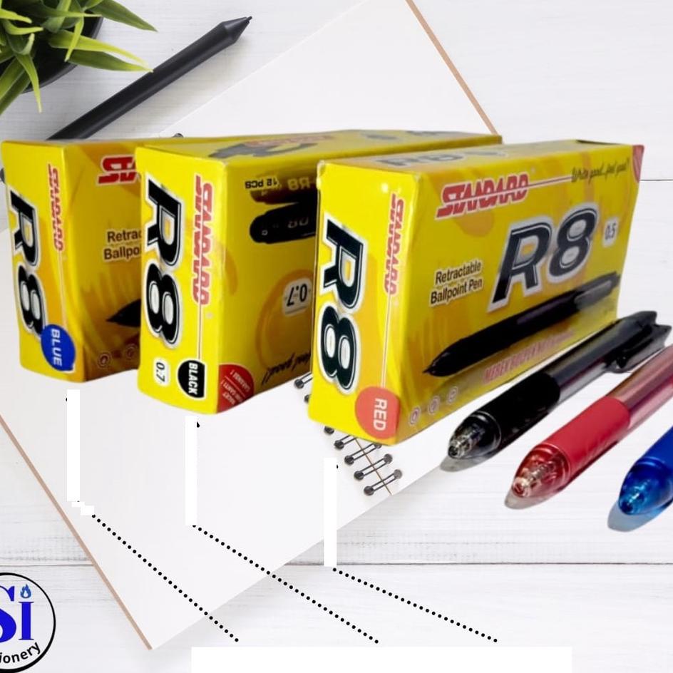 

12.12 STOK READY Pulpen Standard R8 0,7mm Asli/Standard Pen R8 Original gas !!