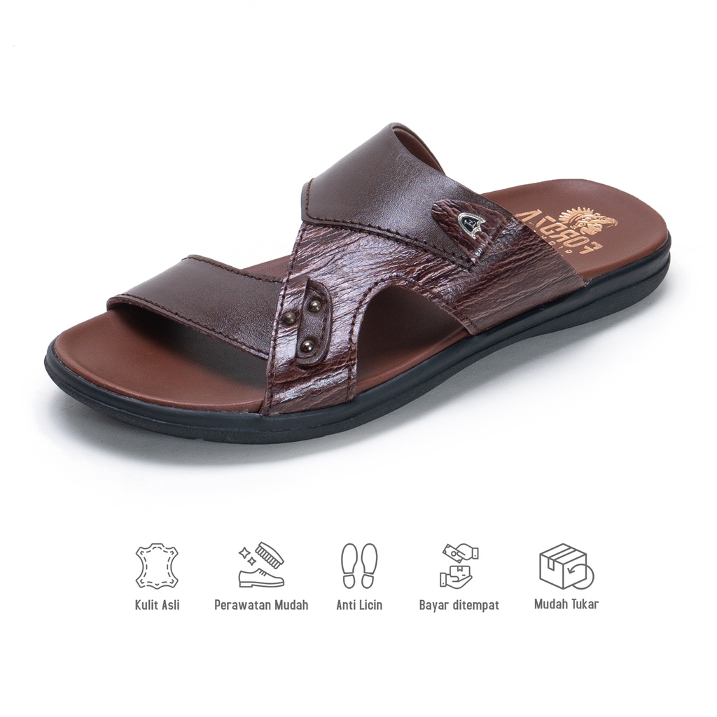 Sandal Kulit  Pria Casual Original Flip Flop Premium Slop MS445