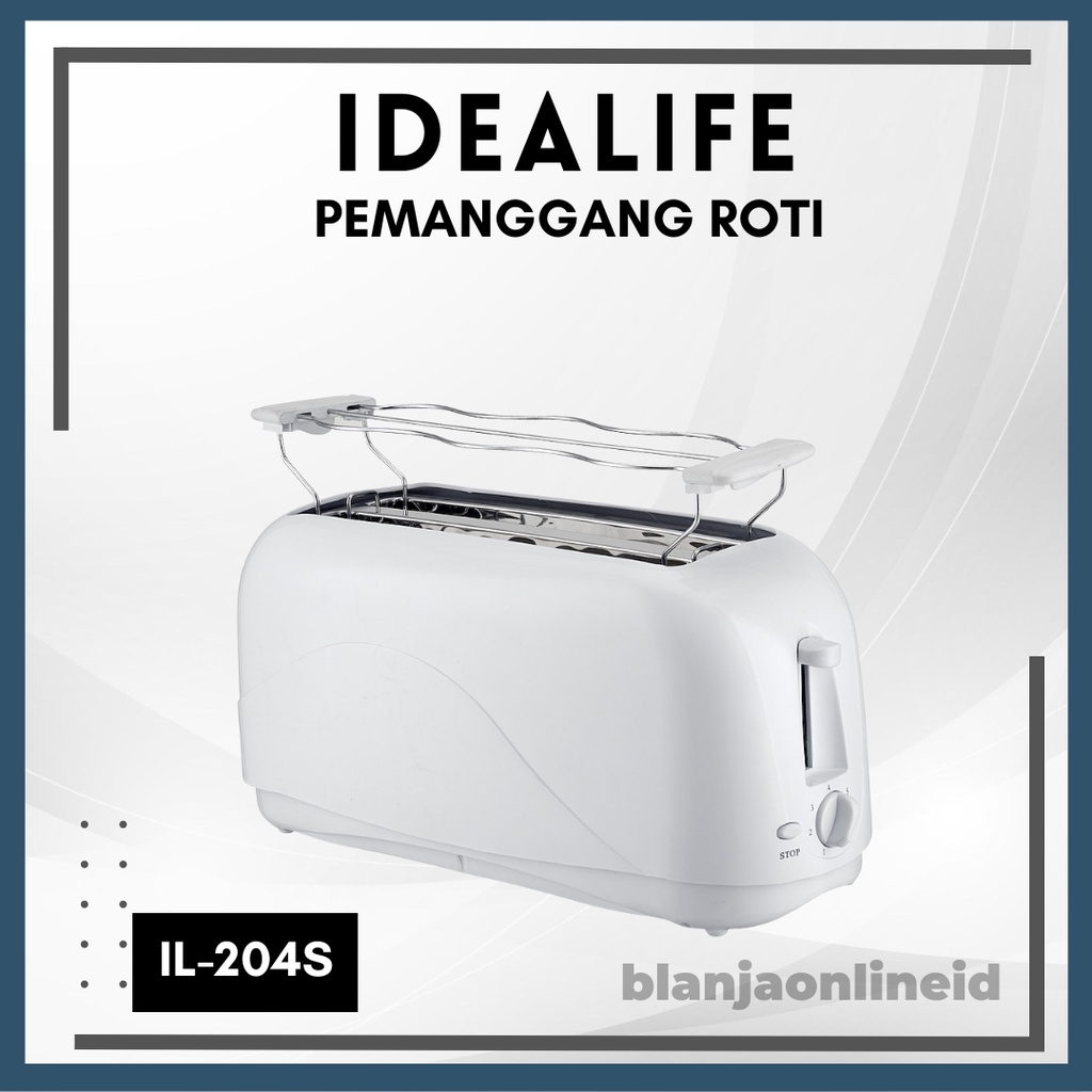 Pemanggang Roti Bakar Listrik - Toaster Roti - Idealife IL-204S