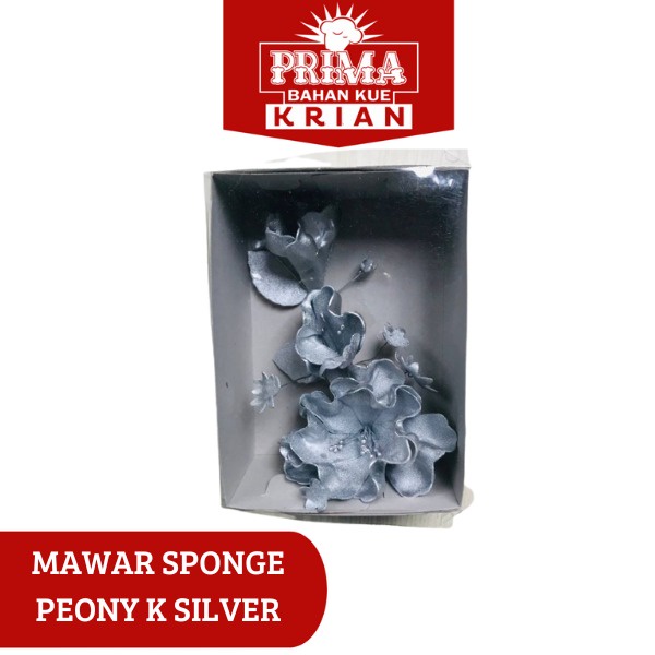 

MAWAR SPONGE PEONY KECIL ( SILVER ) /HIASAN TART/HIASAN CAKE/HIASAN MAWAR/DEKORASI KUE