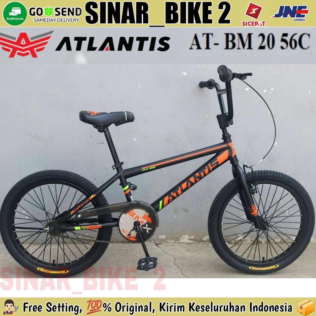 Sepeda Anak BMX 20 Inch ATLANTIS 56C COASTER Ban 2.40