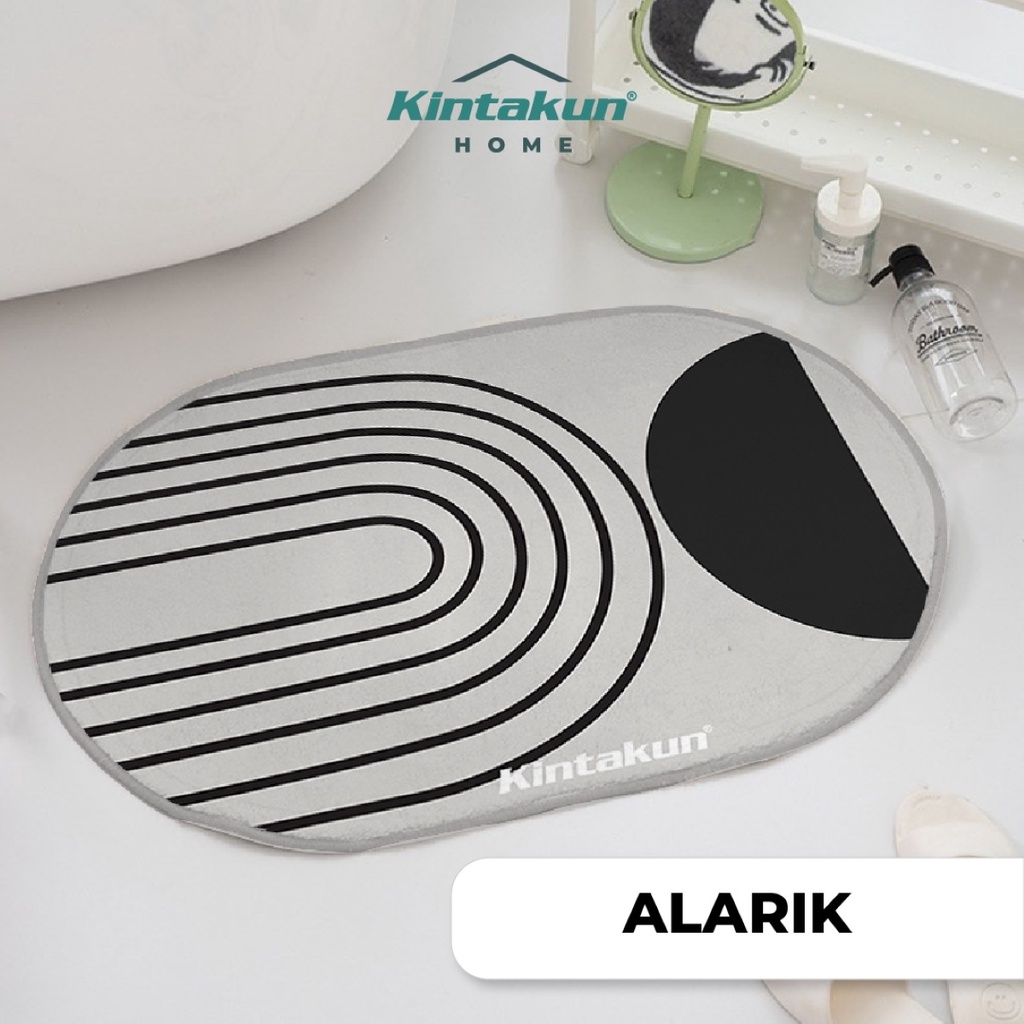 Kintakun Home Keset Kaki Oval Anti Slip Nyloon Uk. 40x60 Cm