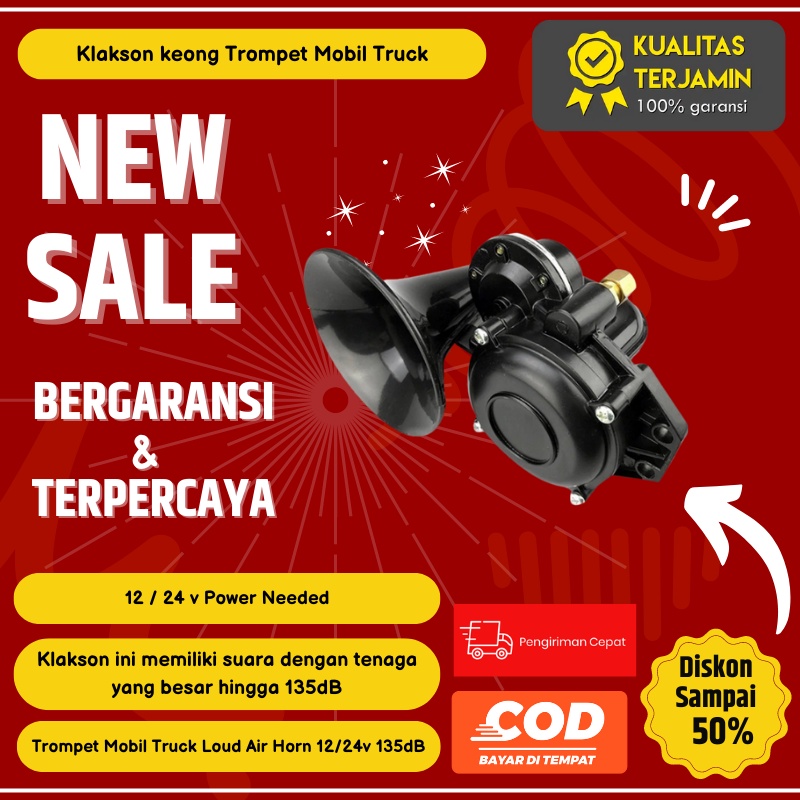 Klakson Motor Mobil Keong Kelakson Truk 24 Volt Untuk Truck Tanpa Angin Trompet Terompet Gas Avanza 