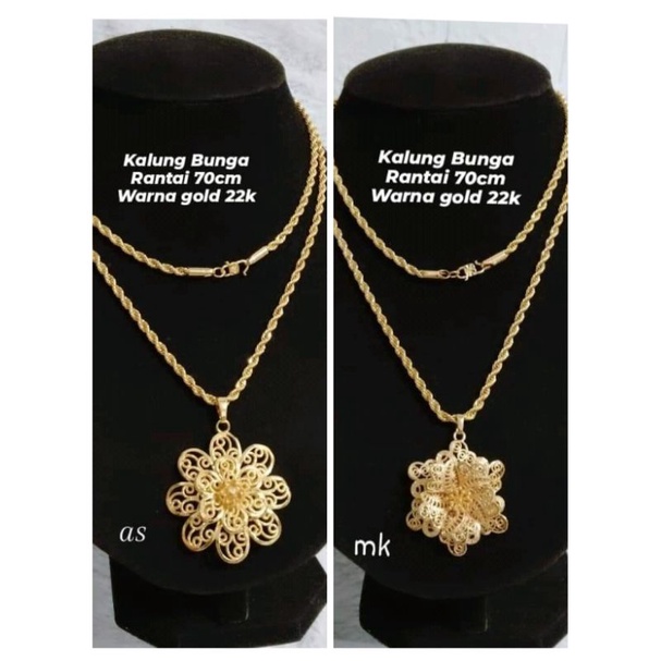 Kalung Hijab bunga. xuping Titanium Rodhium tembaga lapismas