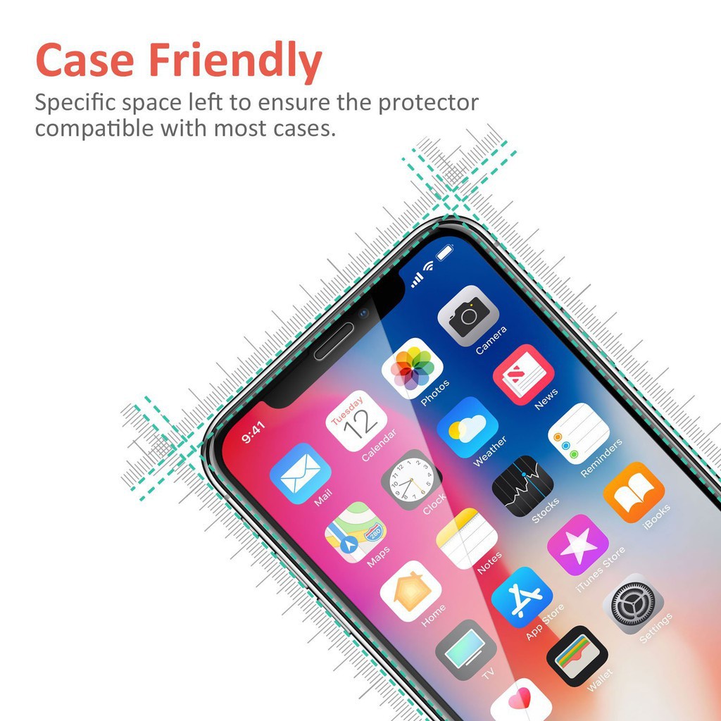 Kompatibel Untuk iPhone X/Xs/11 Pro Max Xs Kompatibel Untuk iPhone XR Terbaru Bebas Debu Invisible+Full Tempered Glass Screen Protector/Penjualan Panas