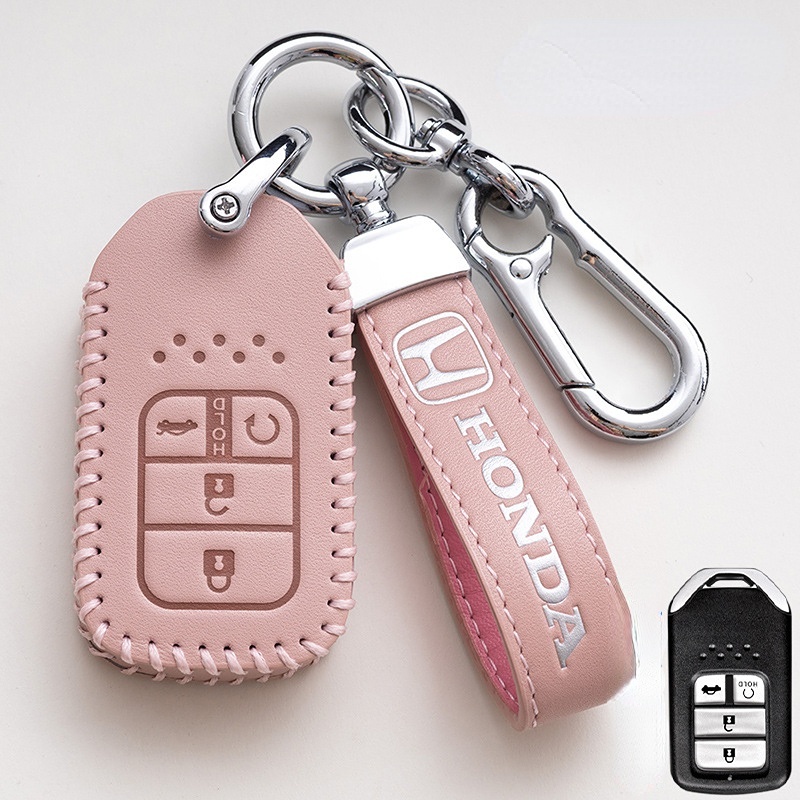 Rumah / Casing Kunci Remote Mobil 2 / 3 / 4 Tombol Plastik Warna Hitam Untuk Honda Accord