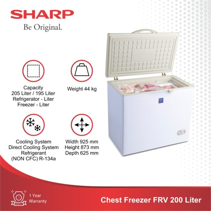 SHARP CHEST FREEZER 200 LITER FRV200 (PALEMBANG)