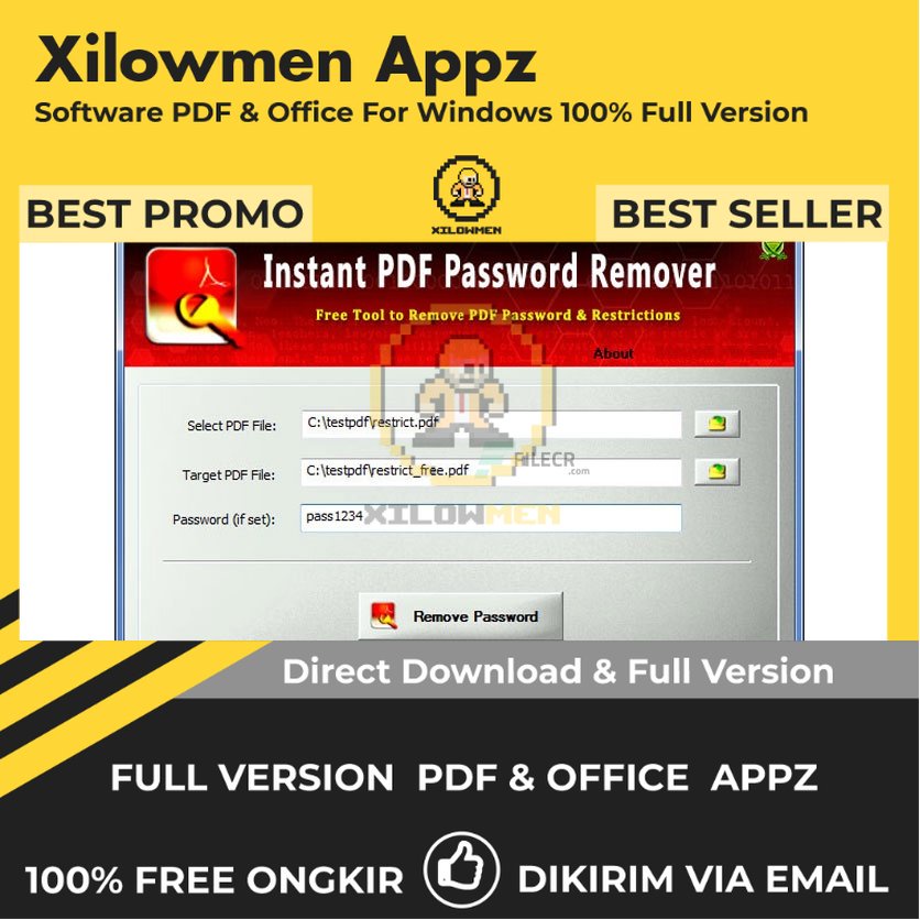 [Full Version]  Free PDF Password Remover Pro PDF Office Lifetime Win OS