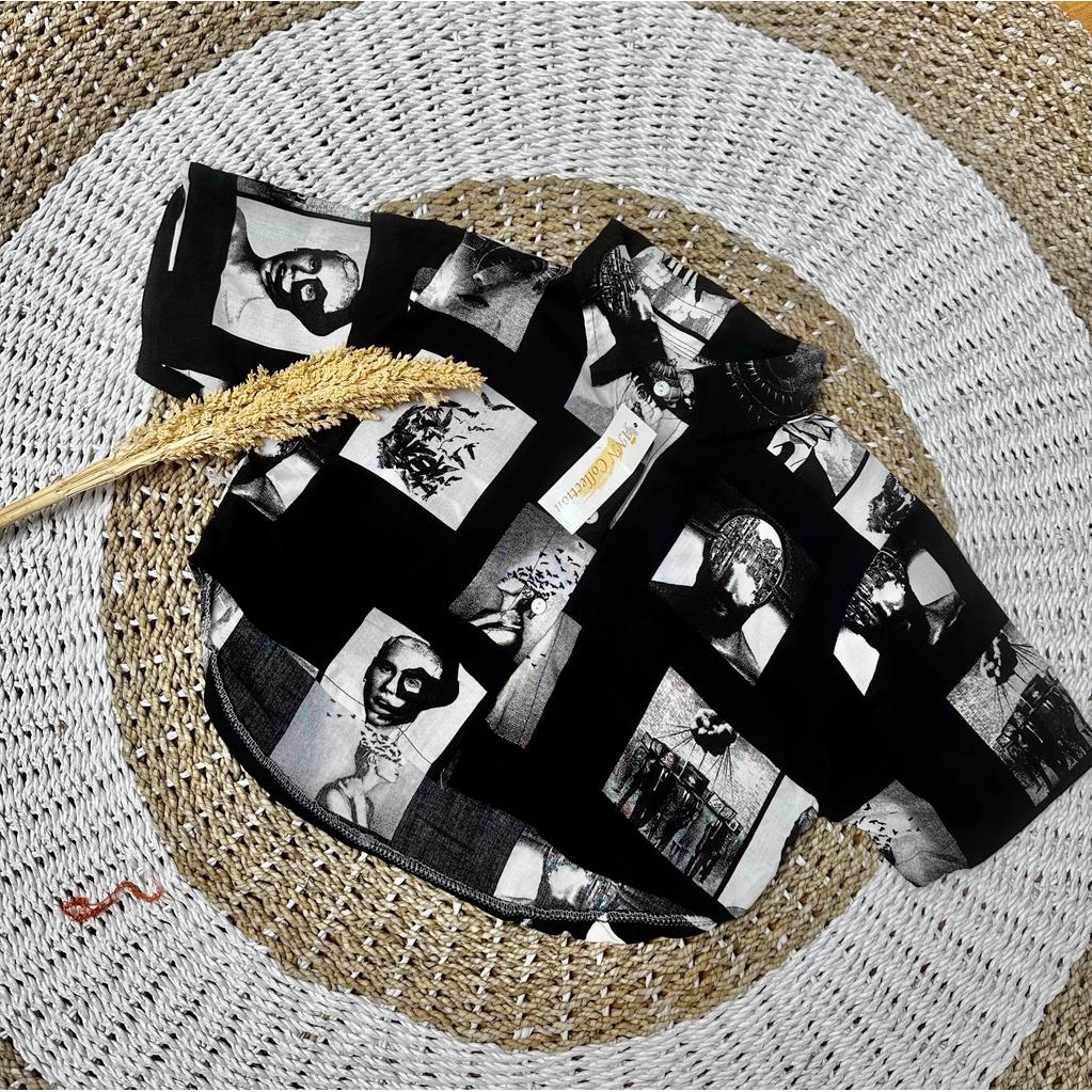 KEMEJA BOLERO MOTIF RETRO