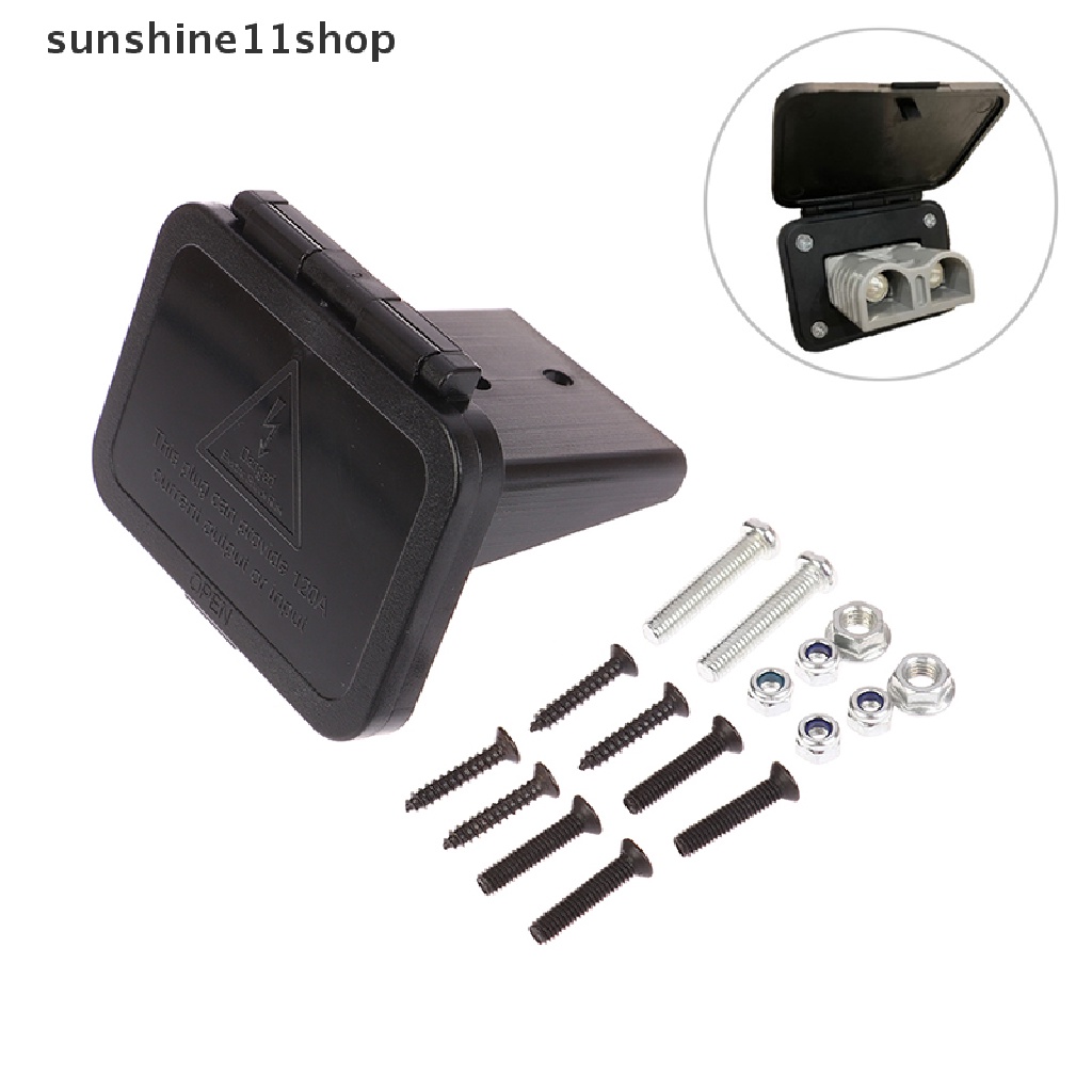 Sho Compatible With Anderson Socket 120A Panel Plug Flush Mount Panel Dengan Penutup Untuk Konektor Kabel Caravan N