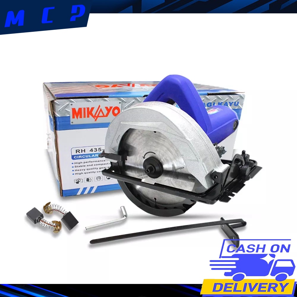 HARGA PROMO Mesin Potong Kayu Circular Saw MIKAYO Warna hitam / Mesin Potong Kayu mesin Circle saw pemakaian rumah tangga gergaji listrik tangan sirkular saw gergaji tangan CUCI GUDANG