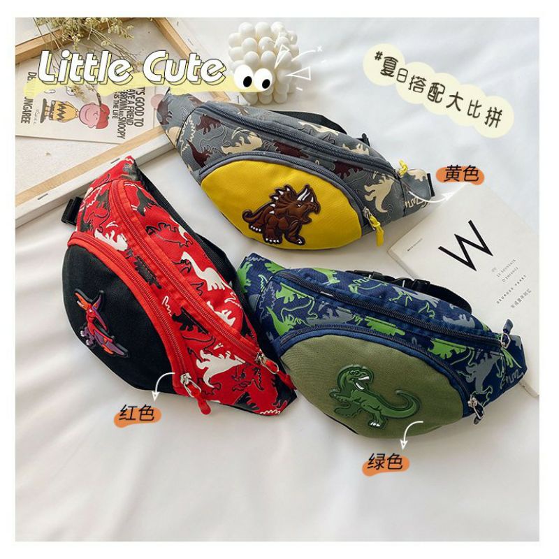 TAS WEISTBAG ANAK MOTIF DINO