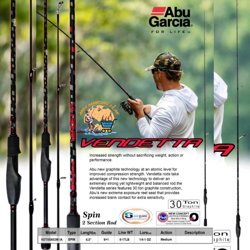 Joran Abu Garcia VENDETTA II Spinning 602M Baitcasting 662MH
