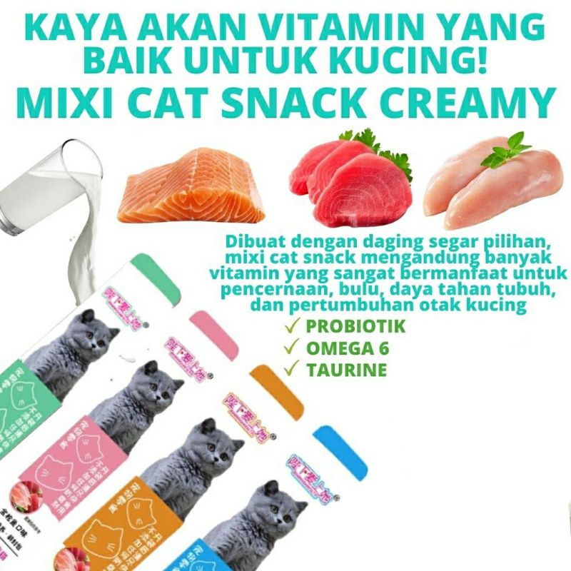 MIXI Creamy Snack Kucing Camilan Kucing 16gr