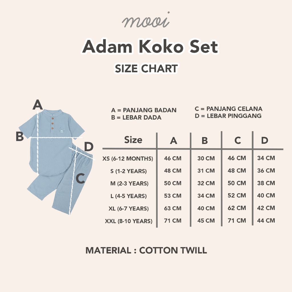 MOOI ADAM KOKO SET - KOKO ANAK/IED COLLECTION - MOOI IED SERIES