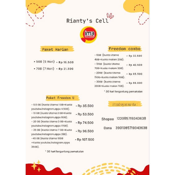 Paket Indosat COMBO