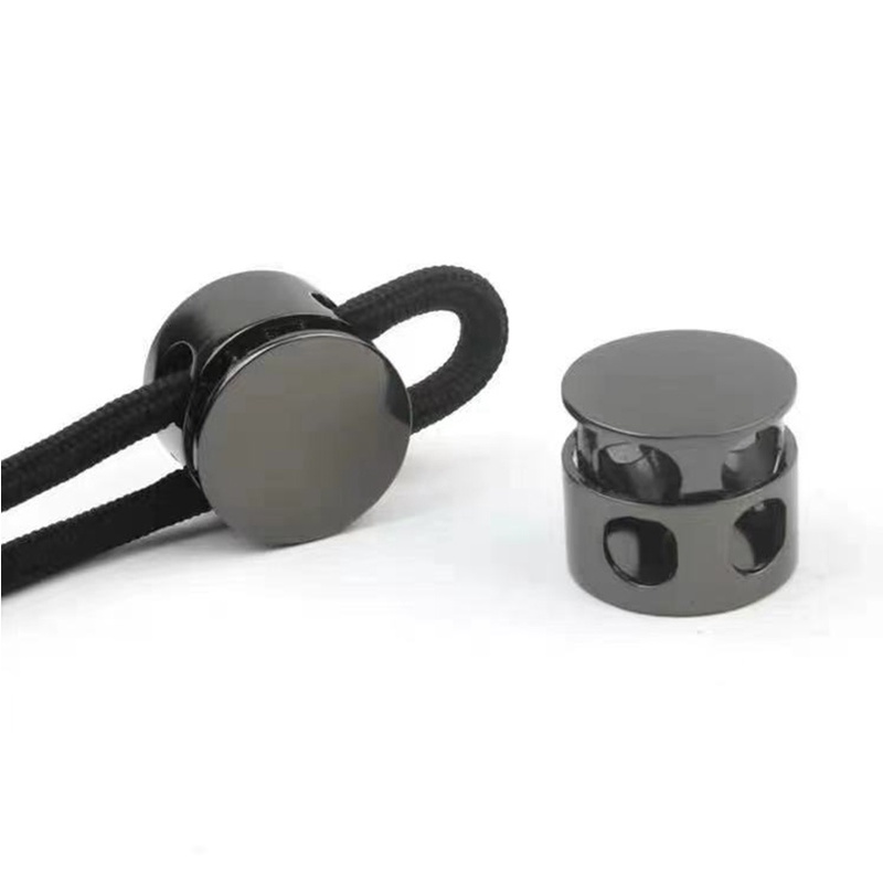 [Hot Sale]for Tali Sepatu Pakaian 1Pc DIY Jahit Aksesoris Adjustable Gesper Kunci Klip Musim Semi Stop Cord Lock Stopper Down Double Hole Metal