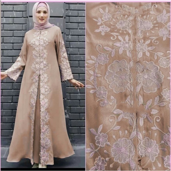 pStore88 - Gamis / Maxi / Baju Pesta Wanita Muslim Mulan Full Bordir Mewah HQ 2809