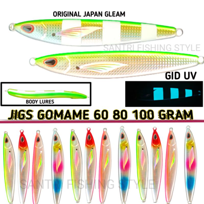 Metal jig 60gram gomame GID umpan pancing micro jig
