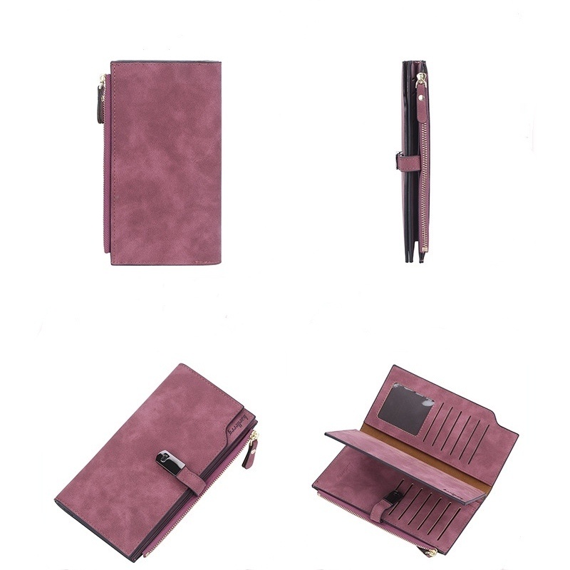 DOMPET PANJANG WANITA ORIGINAL BAELLERRY KULIT PREMIUM BATAM BRANDED SIMPLE UNGU AILEEN WA632P3 KOIN KOREA CEWEK MURAH FASHION KEKINIAN IMPORT SLOT KARTU UANG RESLETING