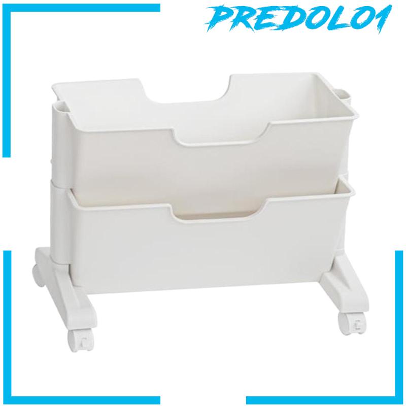 [Predolo1] Rak Buku Bergerak Dengan Roda Caster Rolling Shelving Compact Untuk Bufet