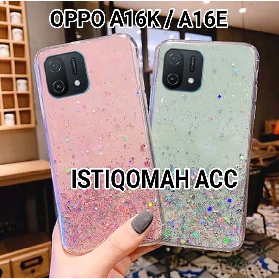 CASING GLITER ( OPPO A16K / A16E ) CASE GLITER TERLARIS 2023 - ISTIQOMAH ACC