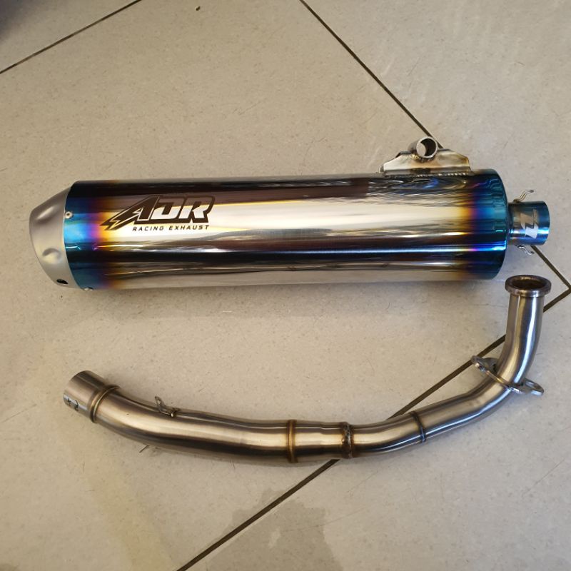 Knalpot ADR M1 BLUE SERIES LEHER BENDING UNTUK NMAX NEW NMAX OLD AEROX NEW AEROX OLD VARIO 150/160 P