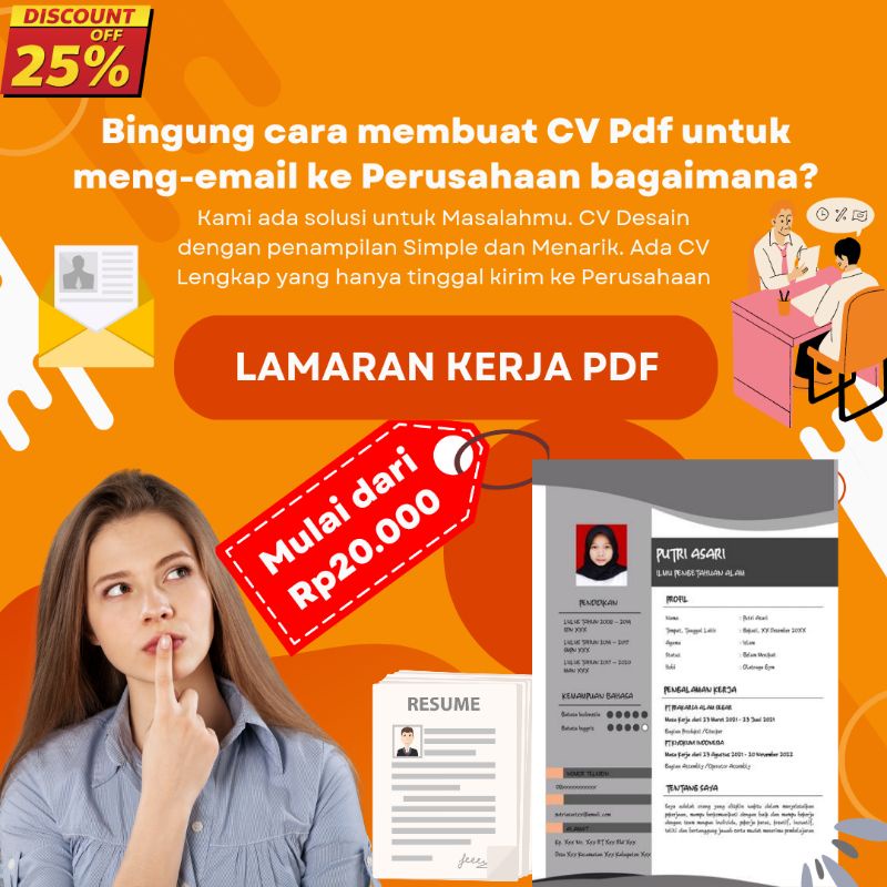 Jasa Pembuatan CV Desain | Jasa Pembuatan CV ATS | Lamaran Kerja Pdf | CV Desain Lengkap | Lamaran K