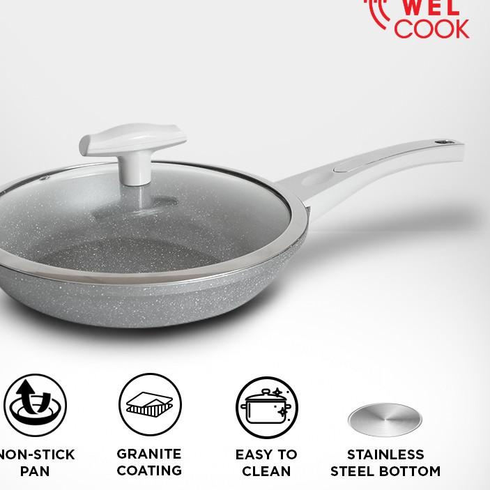 ✪ Welcook Panci Frypan Granite - 24 cm ☺