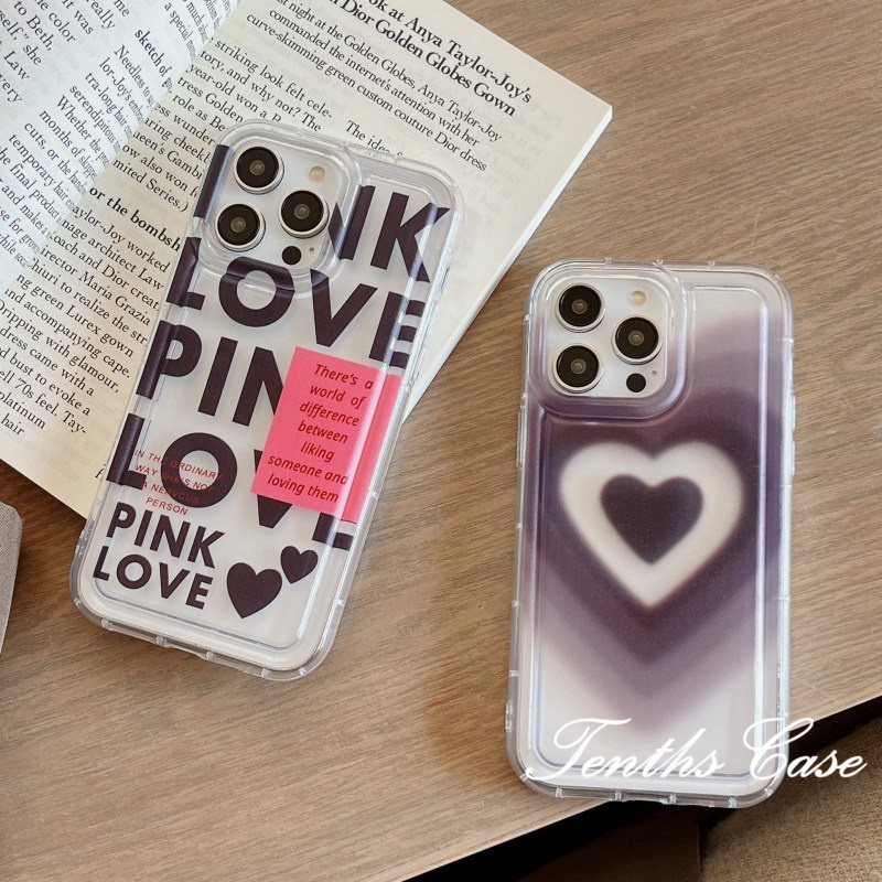 IPHONE Kompatibel Untuk Iphone14 13 12 11 Pro Max X XR Xs Max8 7 6 6s Plus SE 2020 Casing Ponsel INS Black Phantom Love Pattern Soft Cover