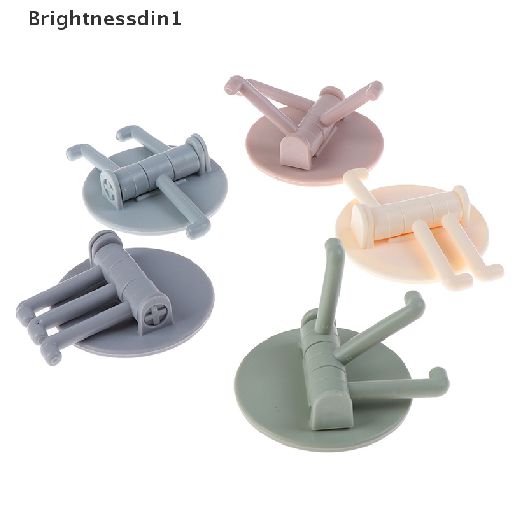 [Brightnessdin1] Kait Kamar Mandi Kreatif Mulus Tempel 3cabang Rotag Kait Dapur Dinding Kait Butik