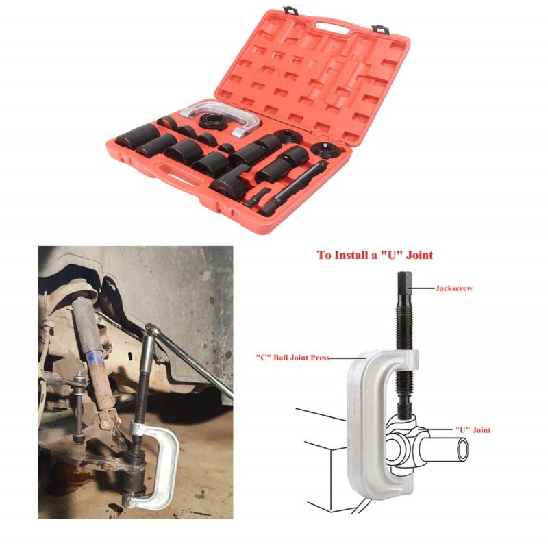 21pcs Ball Joint Press Kit Ball Joint Separator Alat Pembuka Ball Joint Alat Adaptor Untuk Garasi Bengkel Mobil