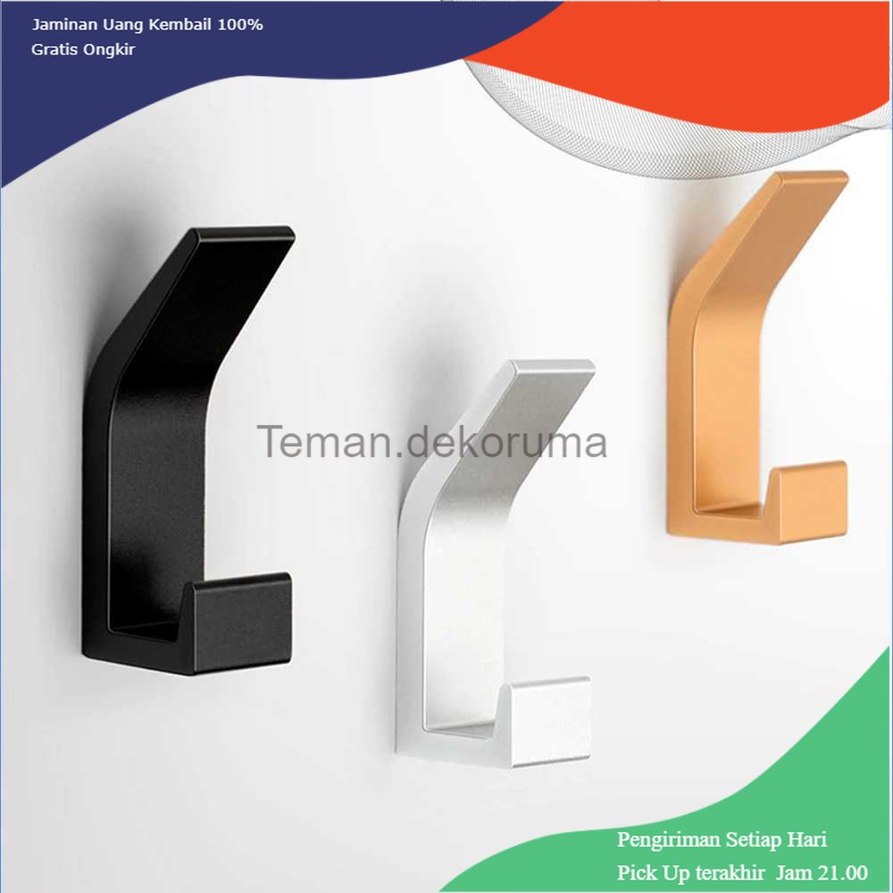 TD - SKT CRMBO Gantungan Dinding Kapstok Hook Hanger Aluminium 5 PCS - CR306