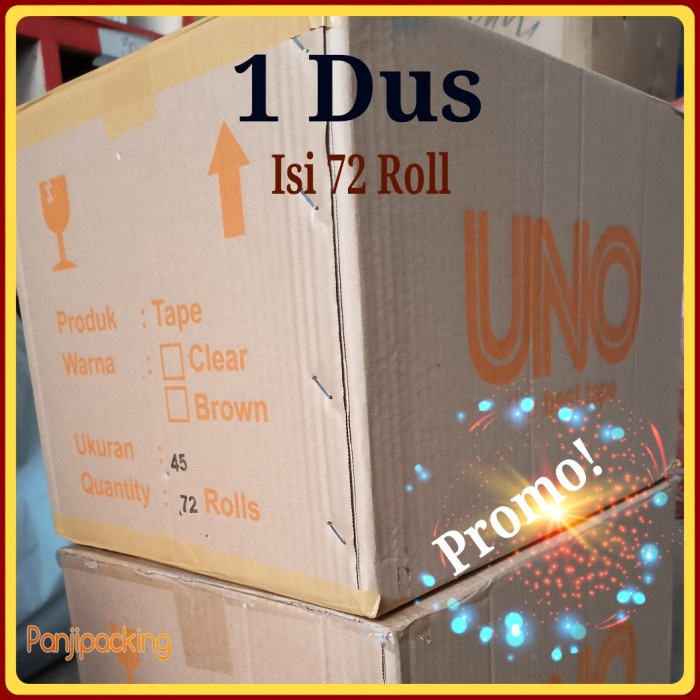 

Terlaris Lakban Bening / Coklat 1 Dus 45Mm X 50Y Solatip Murah Uno Bandung Ips