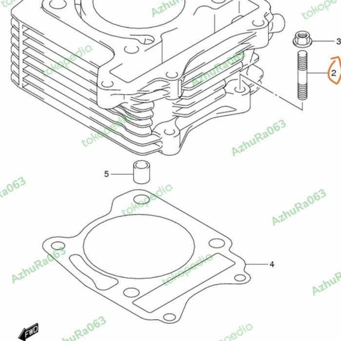 baut tanam blok head blok seher satria fu gsx fufi fu injeksi original sgp