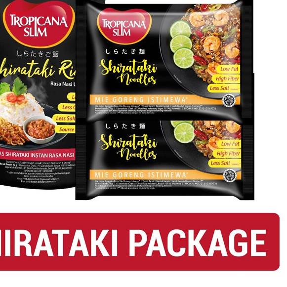 

♦ Shirataki Package - Tropicana Slim Shirataki Noodles (2 pcs) & Tropicana Slim Shirataki Rice 72 g ➫