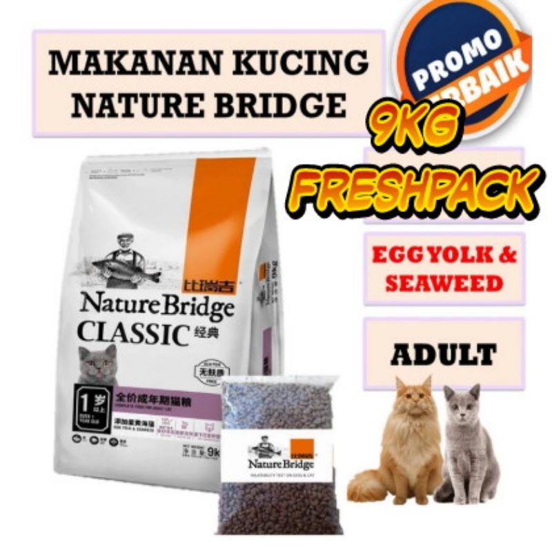 Nature Bridge Adult Cat Food Freshpack 9Kg Gojek