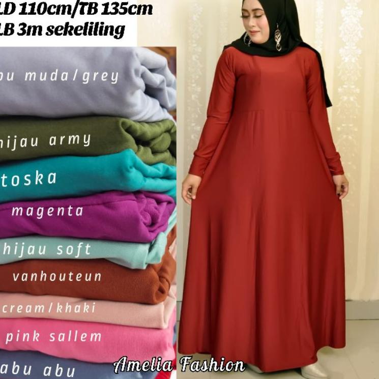 Terbaik RIKI KARSONO OLSHOP - GAMIS JUMBO  POLOS/GAMIS OVERSIZE/DRESS POLOS/GAMIS TERBARU 2022/GAMIS