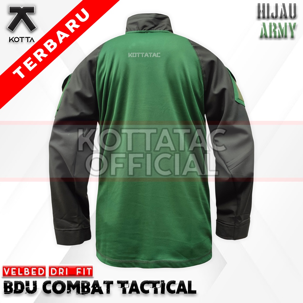 KAOS BDU DRYFIT TAD HIJAU ARMY - KAOS BDU COMBAT PRIA LENGAN PANJANG HIJAU -  KAOS TACTICAL PRIA HIJAU ARMY   - BDU JERSEY DRYFIT - BAJU BDU LENGAN PANJANG HIJAU ARMY