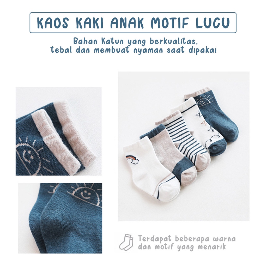 Kaos Kaki Bayi Anak Perempuan Laki-laki Motif Karakter Lucu Aksesoris Fashion KAAG