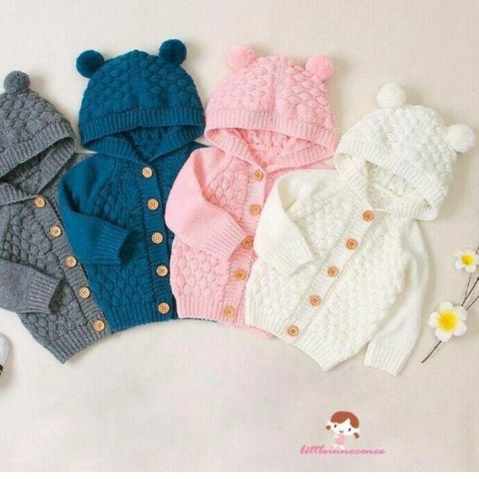 GROSIR Kids Hoodie Popcorn / Sweater Hoodie Rajut anak Premium UNISEX Popcorn ?