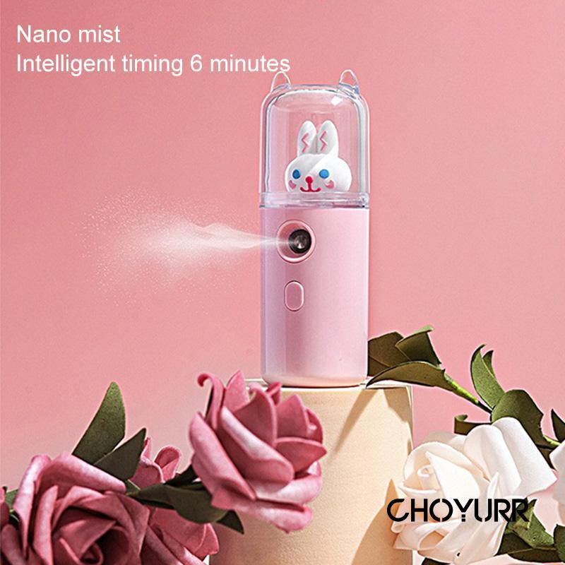 【COD】Mini Nano Sprayer Pelembab Kulit Wajah Portabel USB Isi Ulang 30ML-CH