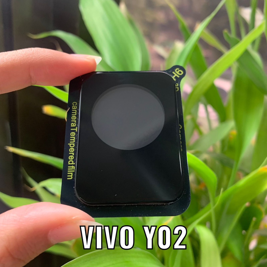 PROMO Tempered Glass Camera VIVO Y02 / VIVO Y02T Tempered Glass Camera Black Lens Camera Protection